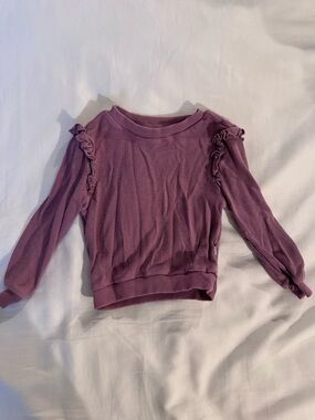 Little Sleepies Dusty Plum Waffle Flutter Crewneck